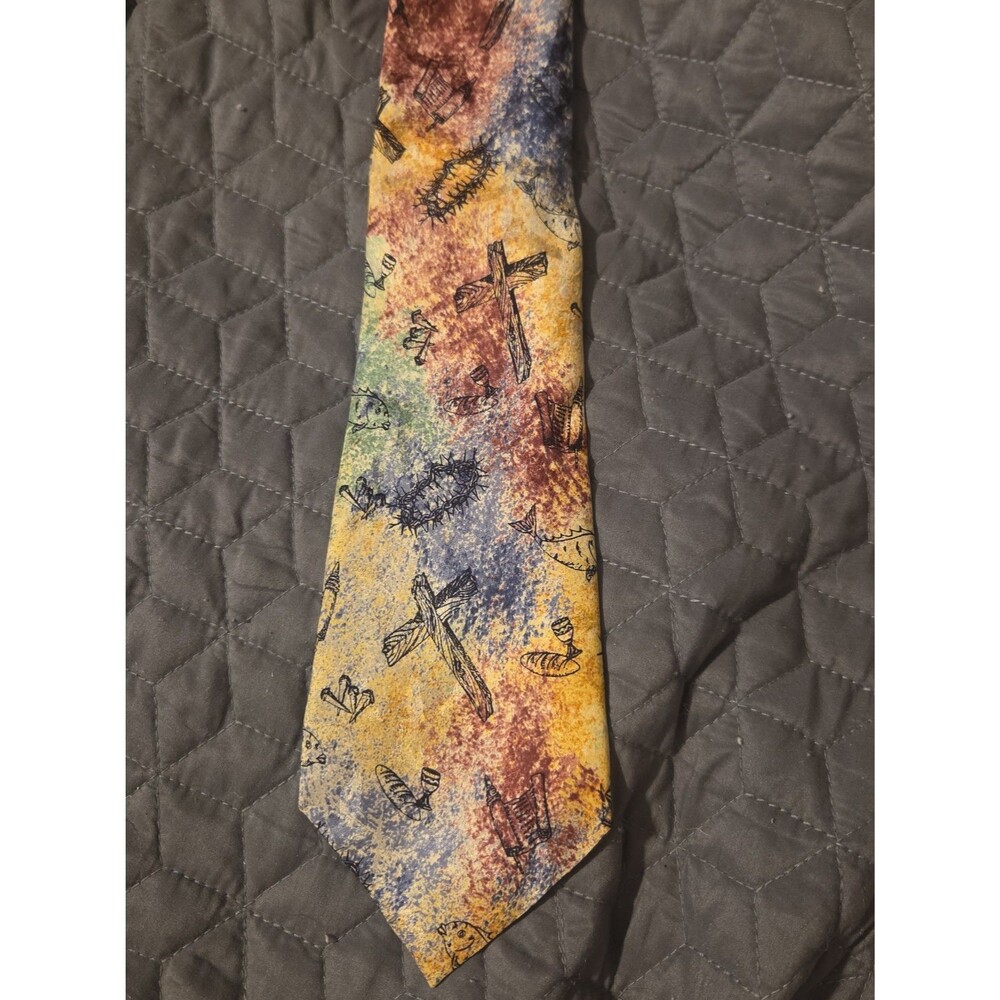 Eagle Wings Silk Tie Christian Easter Religious Church Jesus Cross